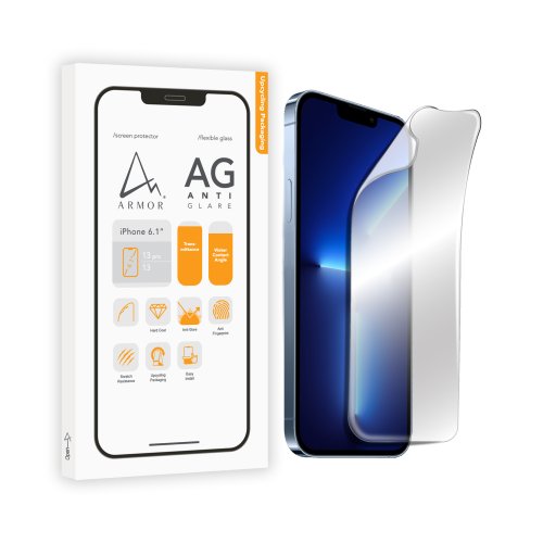 ARMOR ARMOR iPhone 12/13/16e 系列軟性玻璃防眩光、濾藍光螢幕保護膜
