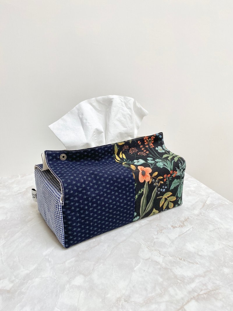 Fabric tissue box cover - Tissue Boxes - Cotton & Hemp Blue