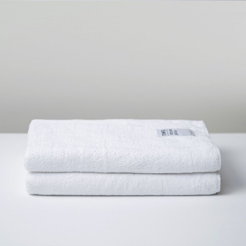 The New Days White Bath Towel - ผ้าขนหนู - ผ้าฝ้าย/ผ้าลินิน ขาว