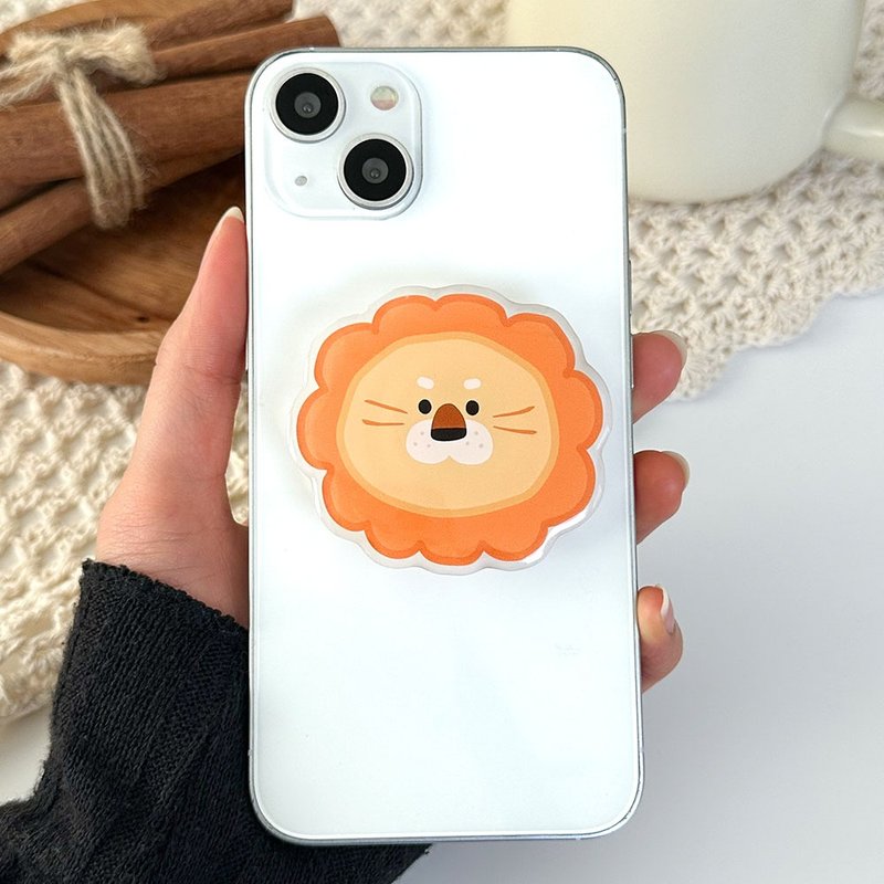 Lion grip smartphone acrylic smart tok - 手機配件 - 壓克力 咖啡色