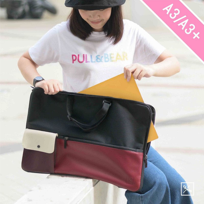 Manee A3 | Drawing Board Portable Case/Briefcase (A3 paper size) - Active Red - 公事包 - 人造皮革 紅色