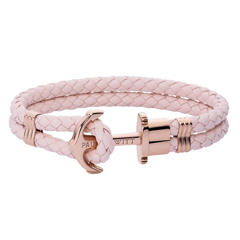 Paul Hewitt Anchor Bracelet PHREP Rose Gold PH-PH-L-R-PR - 手鍊/手鐲 - 真皮 粉紅色