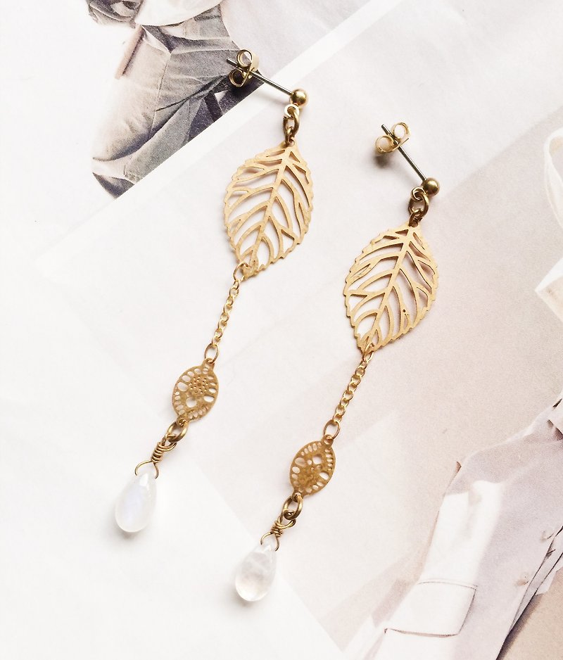 ❈La Don pull winter ❈ - earrings - fall moonlight - Earrings & Clip-ons - Other Metals Gold