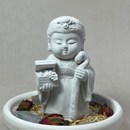 創藝 文創手作館 神明公仔 招財吉祥之土地婆婆中盤套組 水泥 擴香石 宗教 公仔 佛
