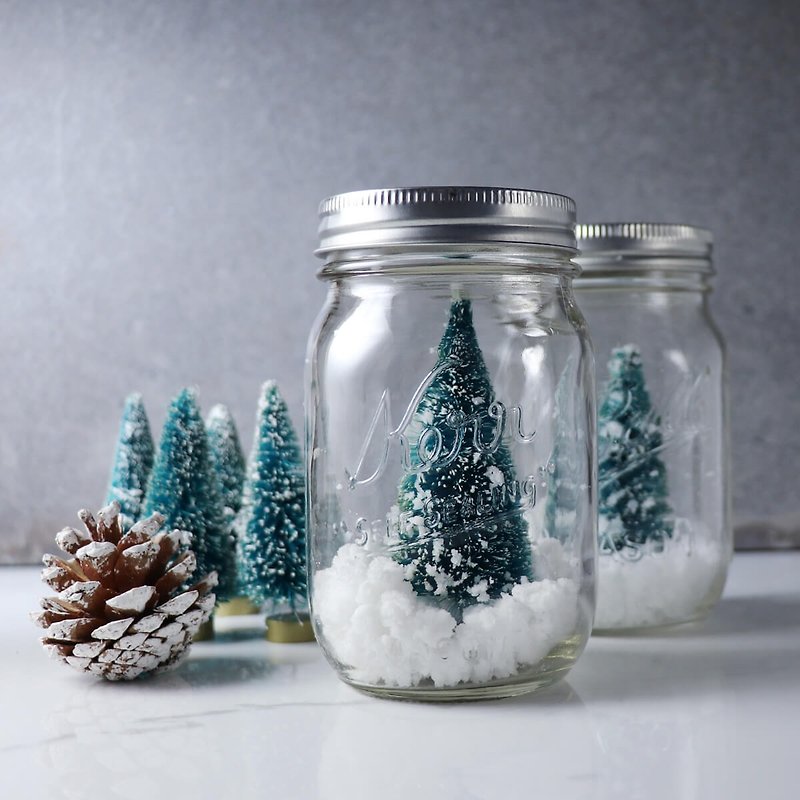 Christmas Tree Snow Maiden Glass Jar 1 In Exchange Gift Christmas Decoration Customization - ของวางตกแต่ง - แก้ว สีเขียว