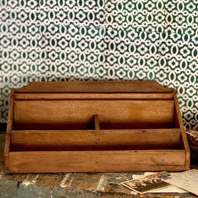 30975法國古董大型書桌信件收納木箱 - 居家收納/收納盒/收納用品 - 木頭 