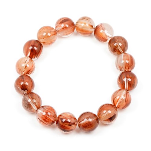 正佳珠寶 Gemsrich Jewelry 【正佳珠寶】紅兔毛 頂級滿絲兔毛幽靈 13mm 紅兔毛幽靈手珠