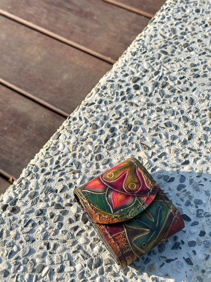 Manzoku | 可訂製 | 純手工皮革雕刻 | 牛皮零錢包 | 收納包 - 其他 - 真皮 