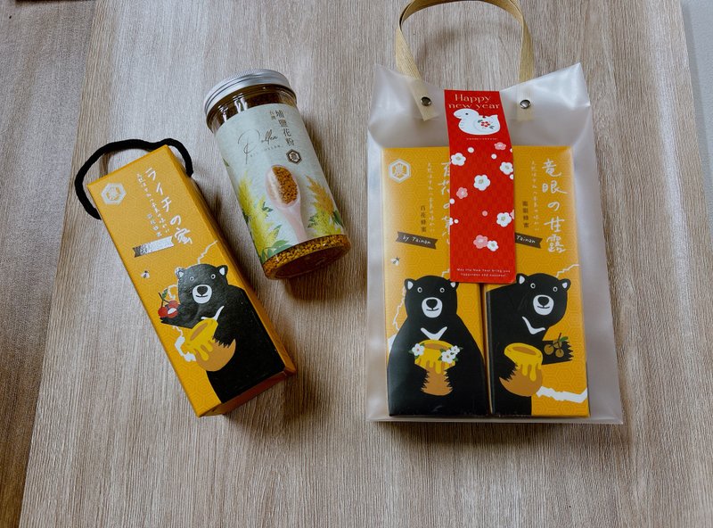 [New Year Gift Box] Xionghaomi or Bee Pollen Series_2 pieces of red straight waistband - Honey & Brown Sugar - Fresh Ingredients 