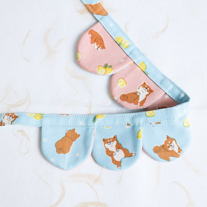 Cai Cai loves to play Shiba Inu children's play lemon pet collar with a variety of colors available - ปลอกคอ - ผ้าฝ้าย/ผ้าลินิน 