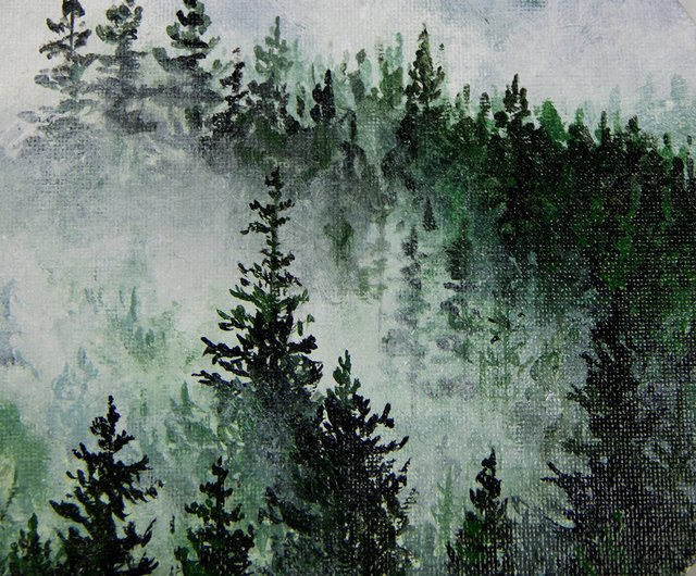 Misty Forest -11”x14” Original Acrylic store Painting