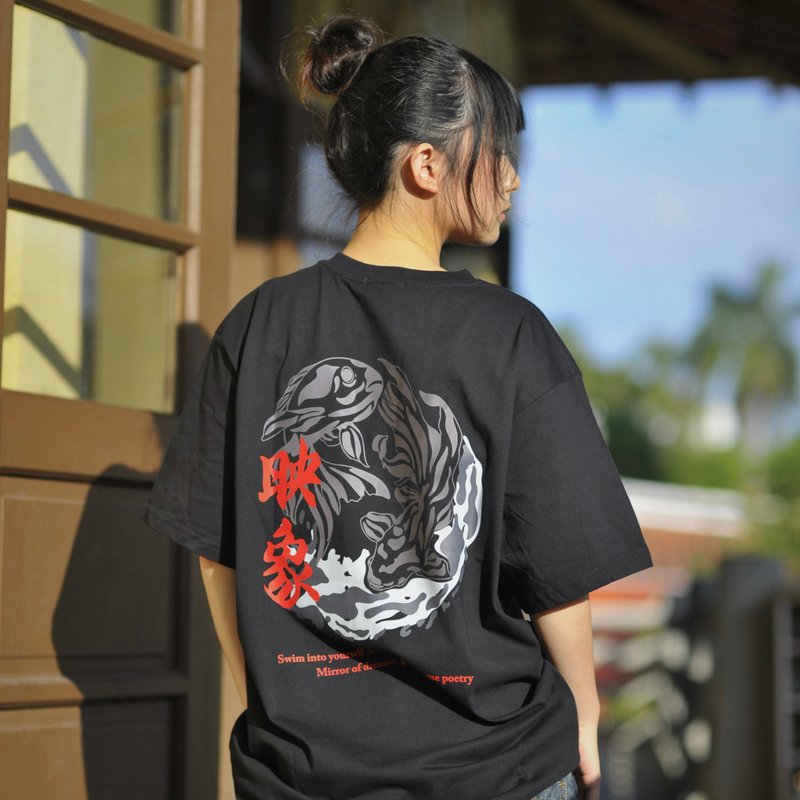 Goldfish-B01 | 映象原創插畫重磅落肩T - 男 T 恤 - 棉．麻 