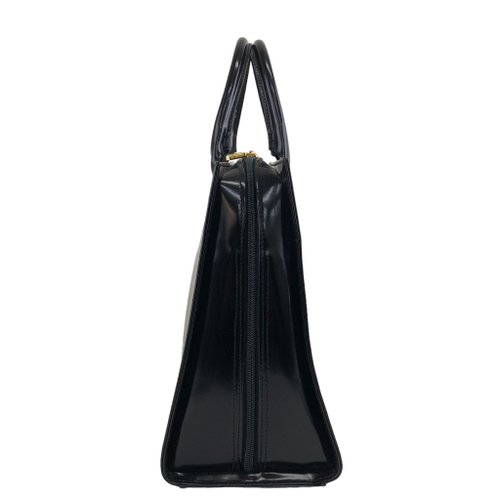 【ヴィンテージ】ジバンシー　ハンドバッグ　レザー　ロゴ型押し　ブラック　手提げ GIVENCHY - 美品 希少品 付け替えロゴ付 GIVENCHY ジバンシィ