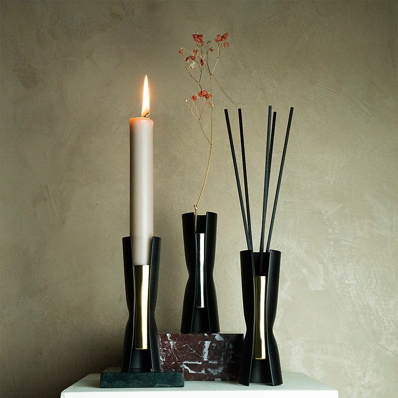 Stainless Steel Fragrances Black - DOUXTEEL metal craft diffused vase