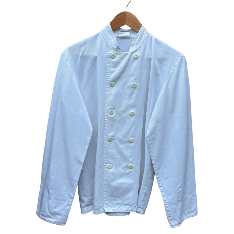 Vintage 60s Adolphe Lafont  French Chef Jacket - 男夾克/外套 - 棉．麻 白色
