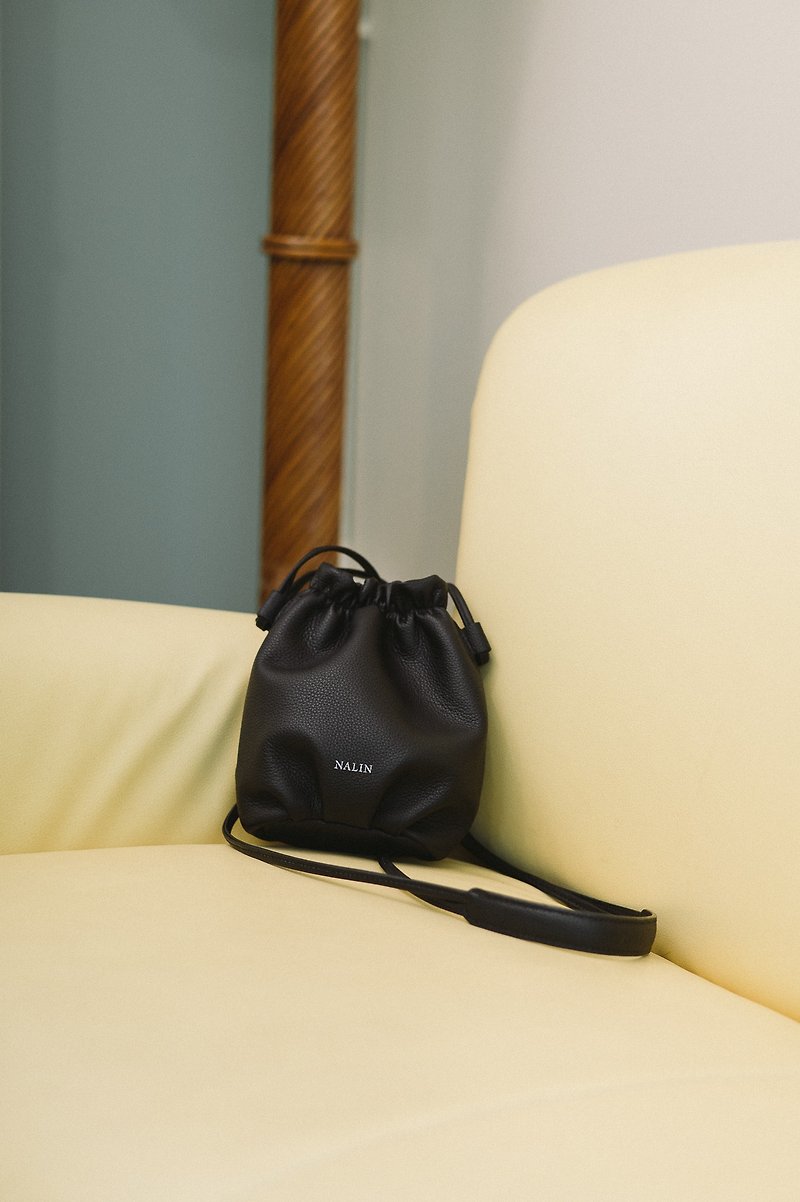Genuine Leather Other Black - VASE Bag in Black