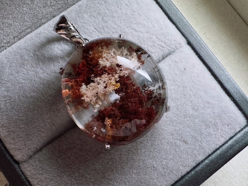 花幽靈水晶水晶吊墜 s925銀 - 項鍊 - 水晶 