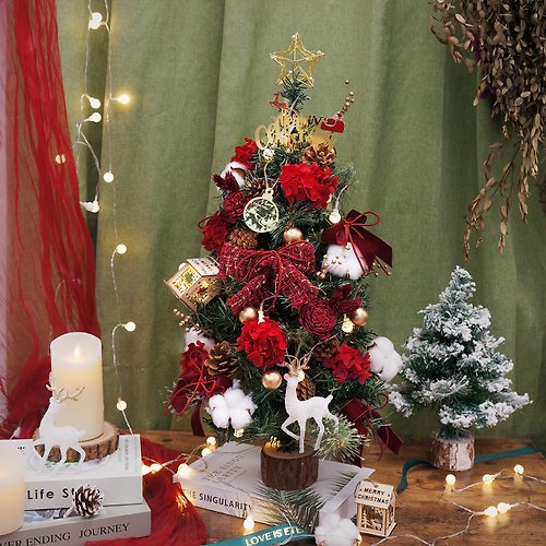 KIRA花藝 PE法式質感聖誕樹 / 大款 / 四色 /聖誕禮物/聖誕節/永生花裝飾