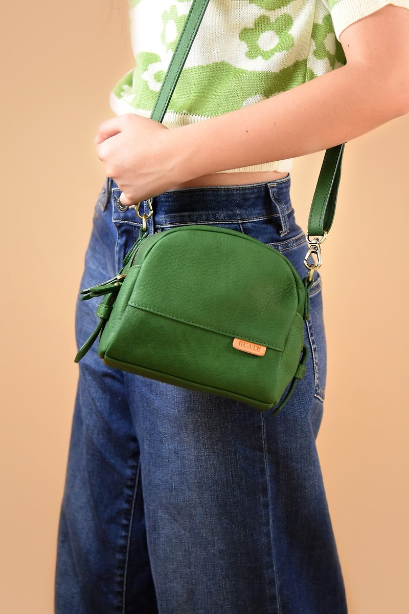 Juicy in Olive - Messenger Bags & Sling Bags - Genuine Leather Green
