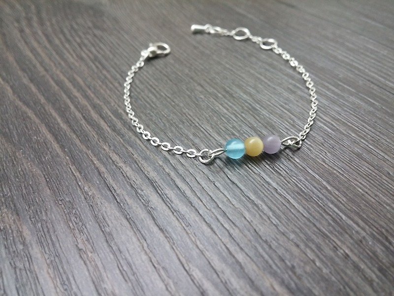♥ HY ♥ hand-made balls string bracelet x 'Stone bracelet fine-stranded - Collar Necklaces - Other Materials Multicolor