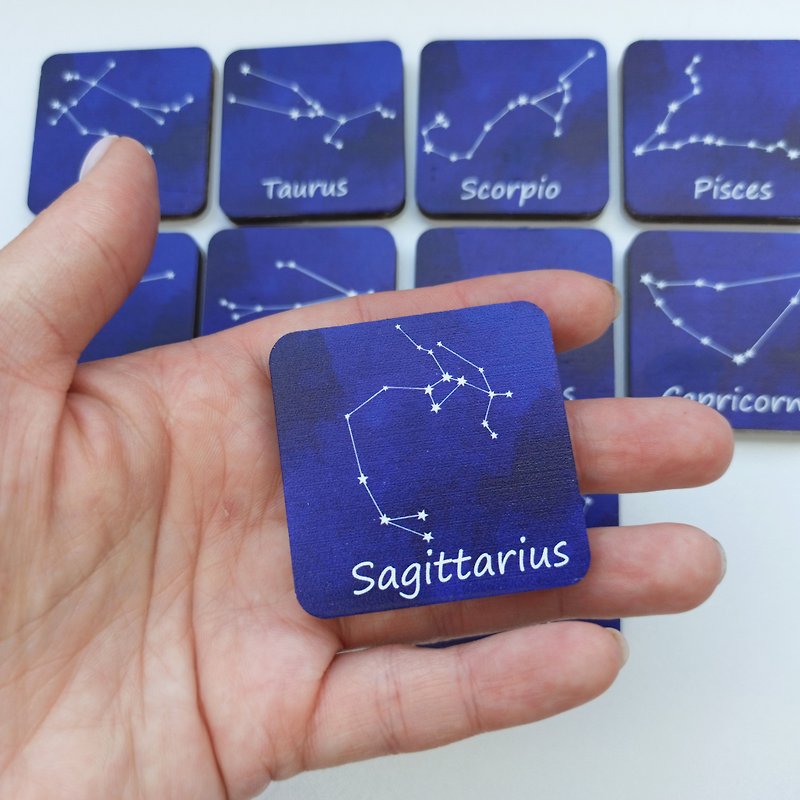 Constellations cards, matching game, kids education space - Kids' Toys - Wood Multicolor