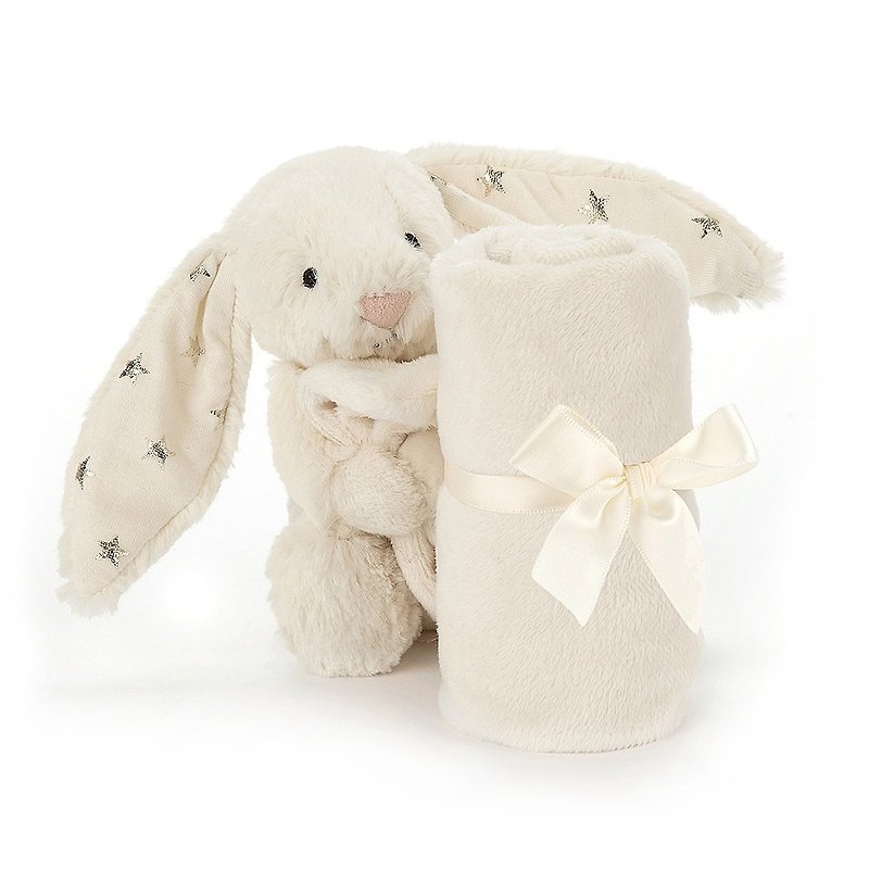 Jellycat Bashful Twinkle Bunny Soother - Bibs - Cotton & Hemp White