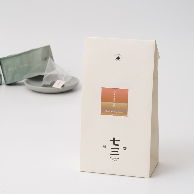 七三茶堂 立體茶包丨阿里山蜜香烏龍 24入–生活袋 - 茶葉/茶包/水果茶 - 紙 白色