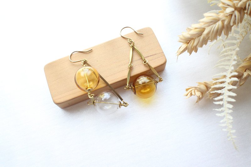 Glasses brass  earrings - ต่างหู - ทองแดงทองเหลือง หลากหลายสี