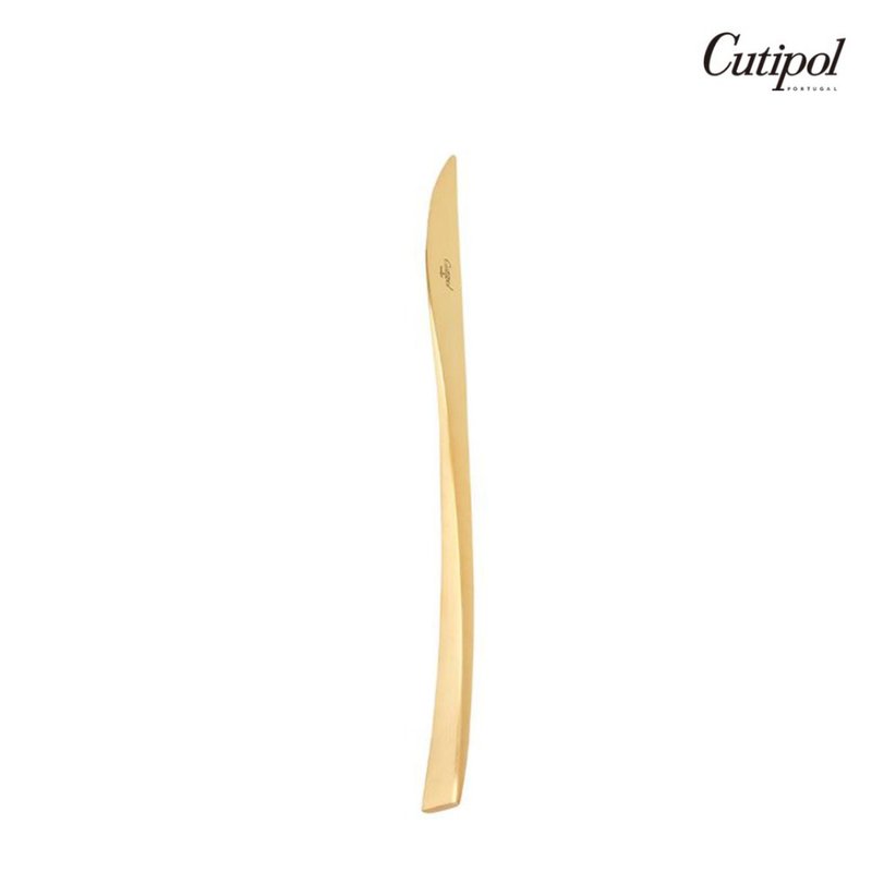 ポルトガル クチポール DUNA マットゴールドテーブルナイフ - カトラリー - ステンレススチール ゴールド