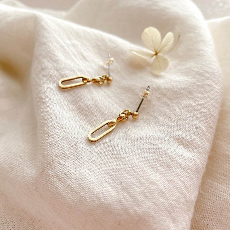 Good day-Brass earrings - Earrings & Clip-ons - Copper & Brass Gold
