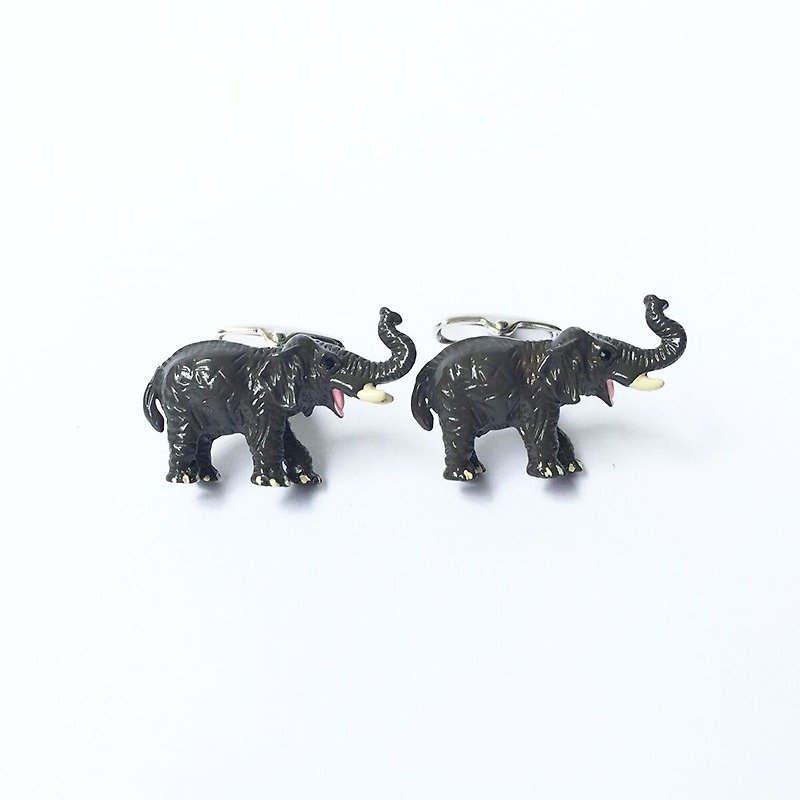 Animal Model Handmade Fine Elephant Cufflinks Elephant Cufflink - Cuff Links - Other Metals 