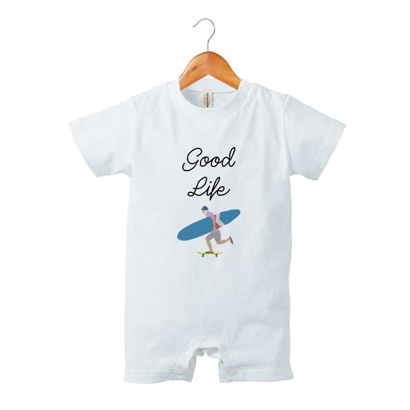 Good Life #3 兒童連身衣 - 嬰兒連身衣/包被/包巾 - 棉．麻 白色