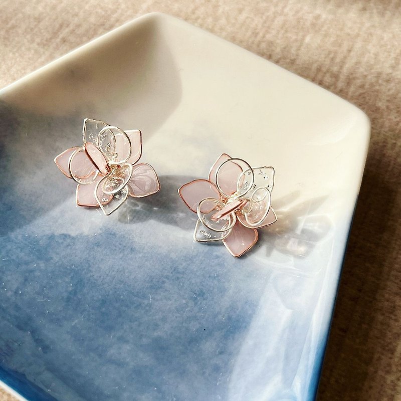 Rouge mini | handmade resin earrings - ต่างหู - เรซิน สึชมพู