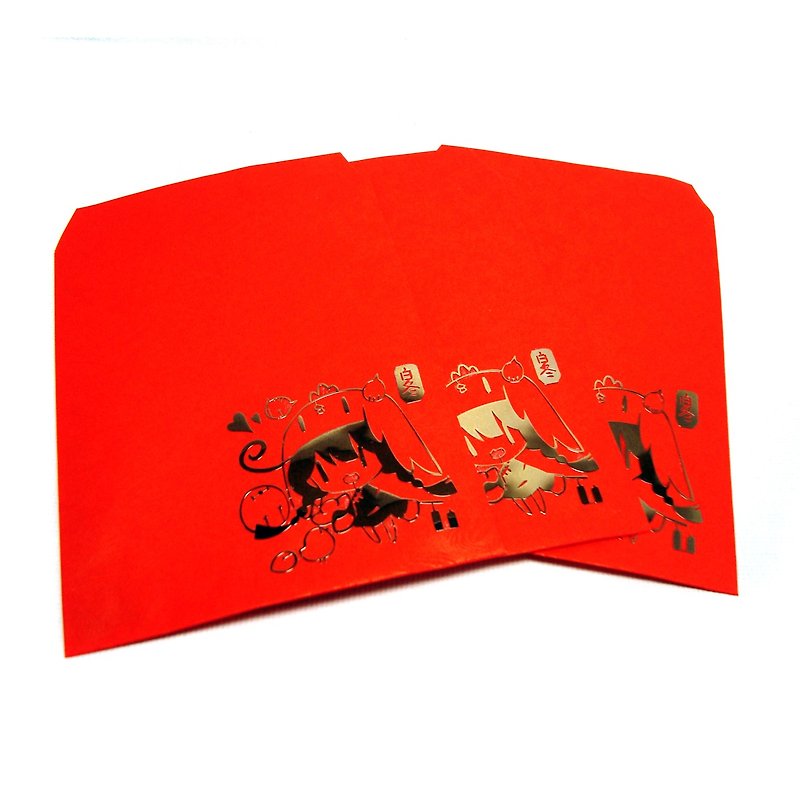 Manually bronzing mini red - ถุงอั่งเปา/ตุ้ยเลี้ยง - กระดาษ สีแดง