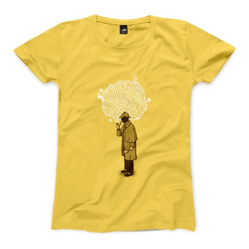 Sherlock Myth - yellow - Women's T-Shirt - เสื้อยืดผู้หญิง - ผ้าฝ้าย/ผ้าลินิน 