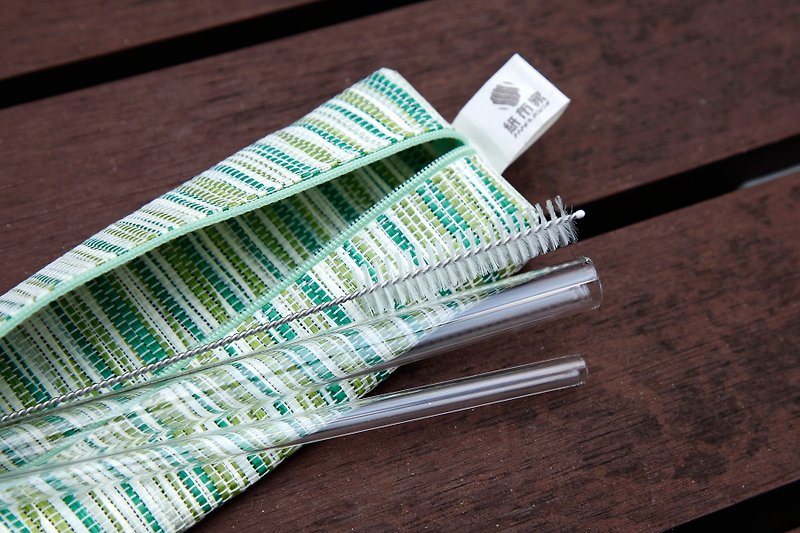 Eco-friendly straw set [environmental straw cover, cutlery bag] - Reusable Straws - Paper Green