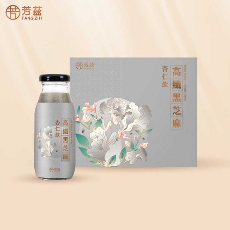 Funce High Fiber Black Sesame Almond Drink (Vegan) Gift Box - 6 Bottles/Box - อาหารเสริมและผลิตภัณฑ์สุขภาพ - อาหารสด 