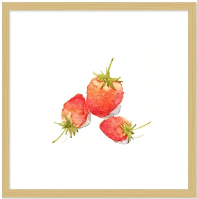 Fresh Summer-Strawberry fresh strawberry small box art painting 34cm - Posters - Paper 