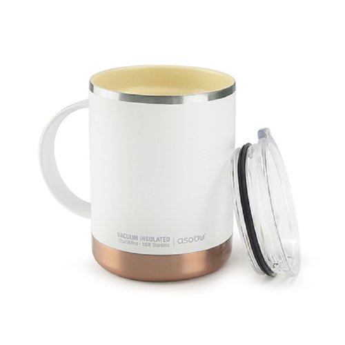 廚方新語 Asobu 360ml 真空隔熱保溫咖啡杯、陶瓷圖層 - SM30