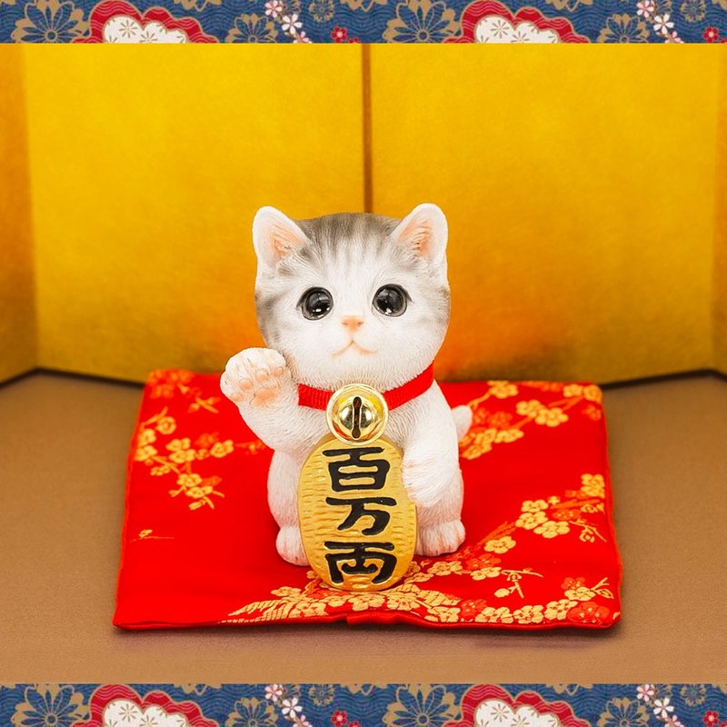 Devarie Maneki Neko Cat Figurine Business Prosperity Protection from Misfortune Protection from Illness Good Fortune Increase in Money Luck Bringing Good Fortune Entrance Restaurant Opening Celebration Birthday Anniversary Christmas New Year Miscellaneous Goods cb039w - ของวางตกแต่ง - เรซิน สีแดง