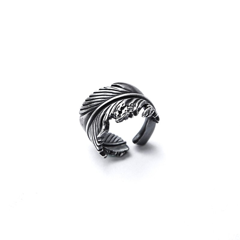 Recovery Feather Ring (Ancient Silver) - แหวนทั่วไป - โลหะ สีเงิน