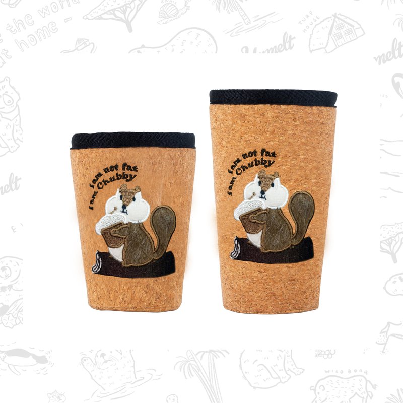 Squirrel coffee case  /Travel case / keep cool cup bag - Coffee Pots & Accessories - Cork & Pine Wood Brown