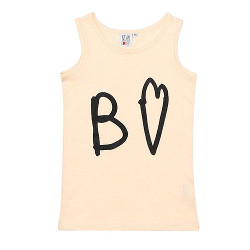*莉莉安童裝小物* 2016春夏 Beau Loves B heart 背心上衣(Vest Pale Blush with B heart)