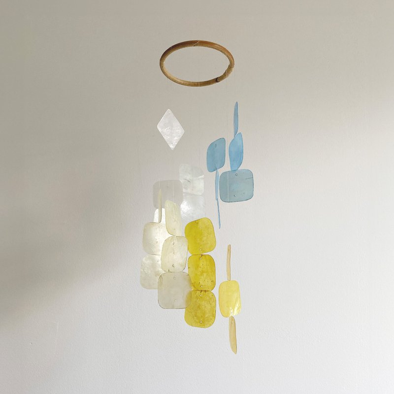 DIY-KIT | Argentina Salon-Blue-Diamond, Square | Shell Wind Chime Mobile |#0-348 - 其他 - 貝殼 藍色