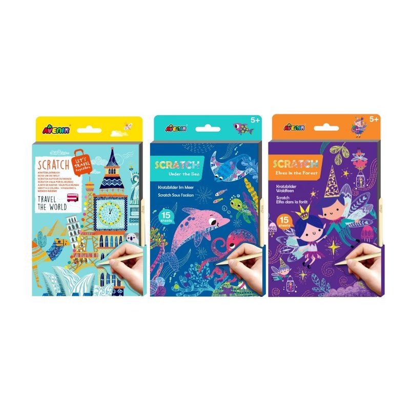 【德國Avenir Kids】中號A5刮畫本系列(全系列三款) - 寶寶/兒童玩具/玩偶 - 紙 