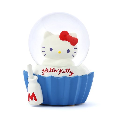 JARLL 讚爾藝術 Hello Kitty 牛奶甜心 水晶球擺飾 生日情人節 聖誕交換禮物 療癒