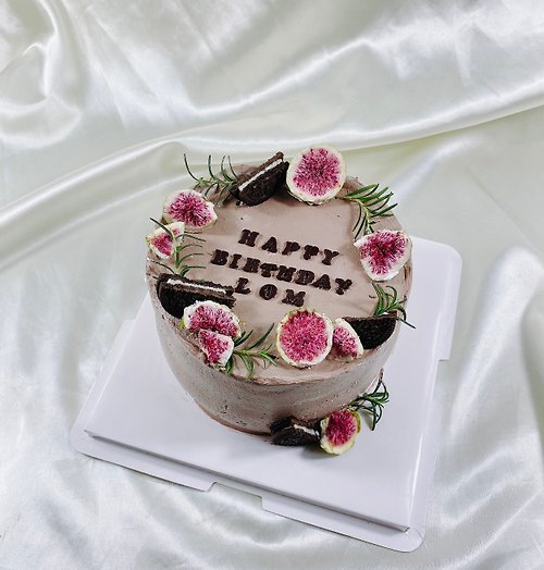GJ.cake 乾燥花 無花果 森林 生日蛋糕 客製 翻糖 母親節 手繪 6吋 面交