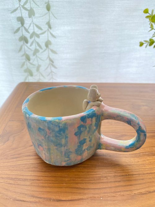 Handmade ceramic mug with witch cat design and a super cute magic broom -  Shop cher's pottery Mugs - Pinkoi