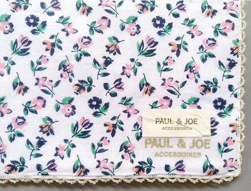 orangesodapanda Paul and Joe Sister Vintage Handkerchief Women Floral 17 x 16.5 inches