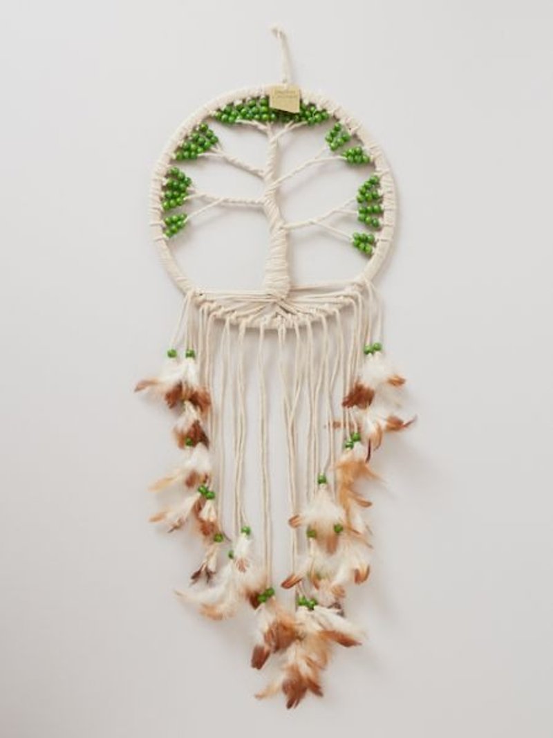 【預購中】✱串珠大樹捕夢網吊飾✱(32cm) - 裝飾/擺設  - 棉．麻 多色
